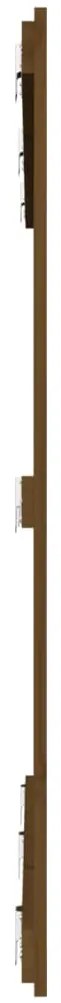 Cabeceira de parede 159,5x3x110 cm pinho maciço castanho-mel