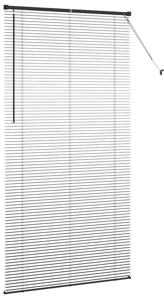 Persiana de Janela com cortinas Outros Manual Preto 120 x 220 cm Alumí