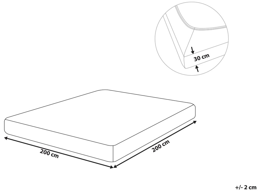 Lençol-capa em algodão azul claro 200 x 200 cm HOFUF Beliani