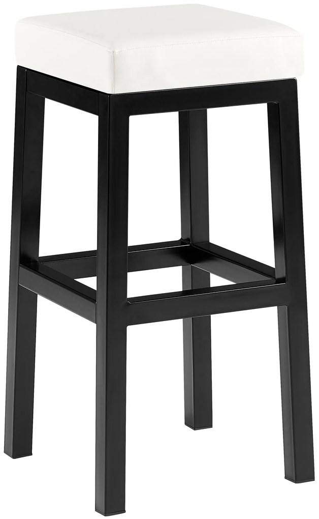 Banco de bar Taylor em couro sintético 37 x 78 x 37 cm Branco