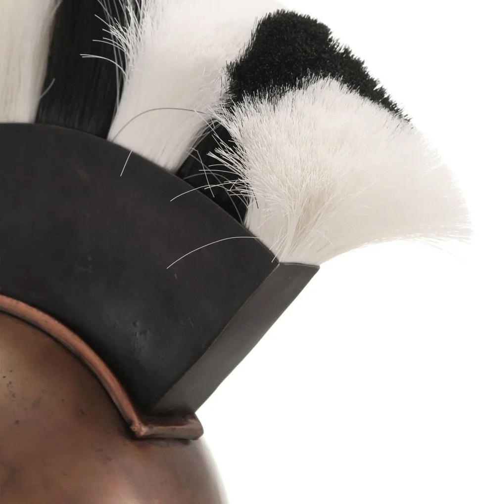 Capacete de soldado grego réplica LARP cobre prateado