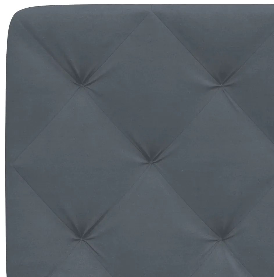 Estrutura de cama sem colchão 160x200 cm veludo cinzento-escuro
