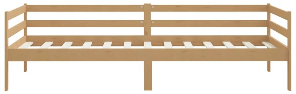 Sofá-cama 90x200 cm madeira de pinho maciça castanho mel