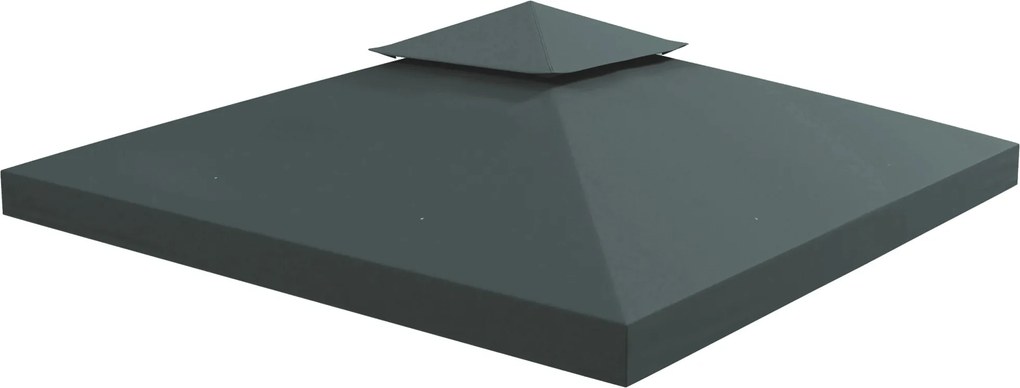 Cobertura de substituição para pergula de jardim (NÃO INLCUIDA) , poliéster, 3x3 m, cinzento antracite
