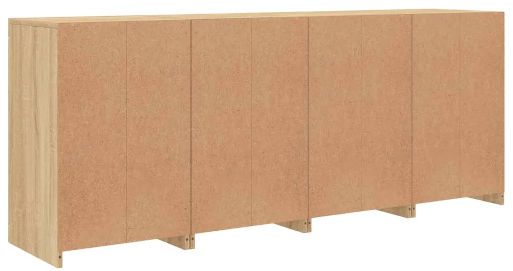 Aparador com luzes LED 164x37x67 cm carvalho sonoma