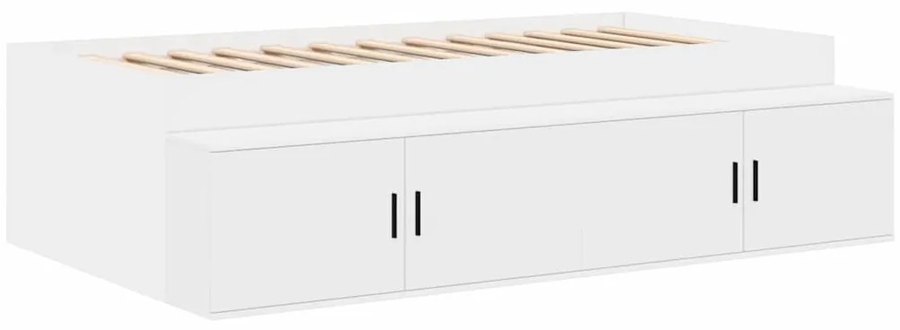 Estrutura de Cama de Armazenamento Branca 90x190 cm