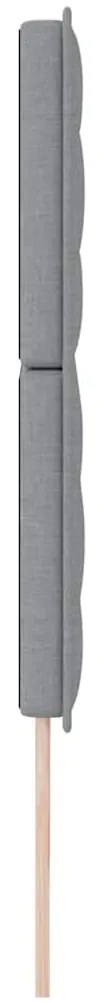Cabeceira LED Design Lines Cinza-claro 200 cm Tecido