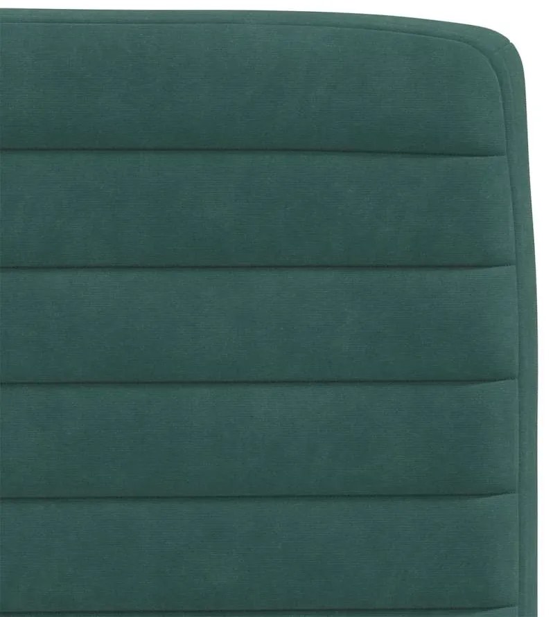 Cadeiras de jantar 4 pcs veludo verde-escuro