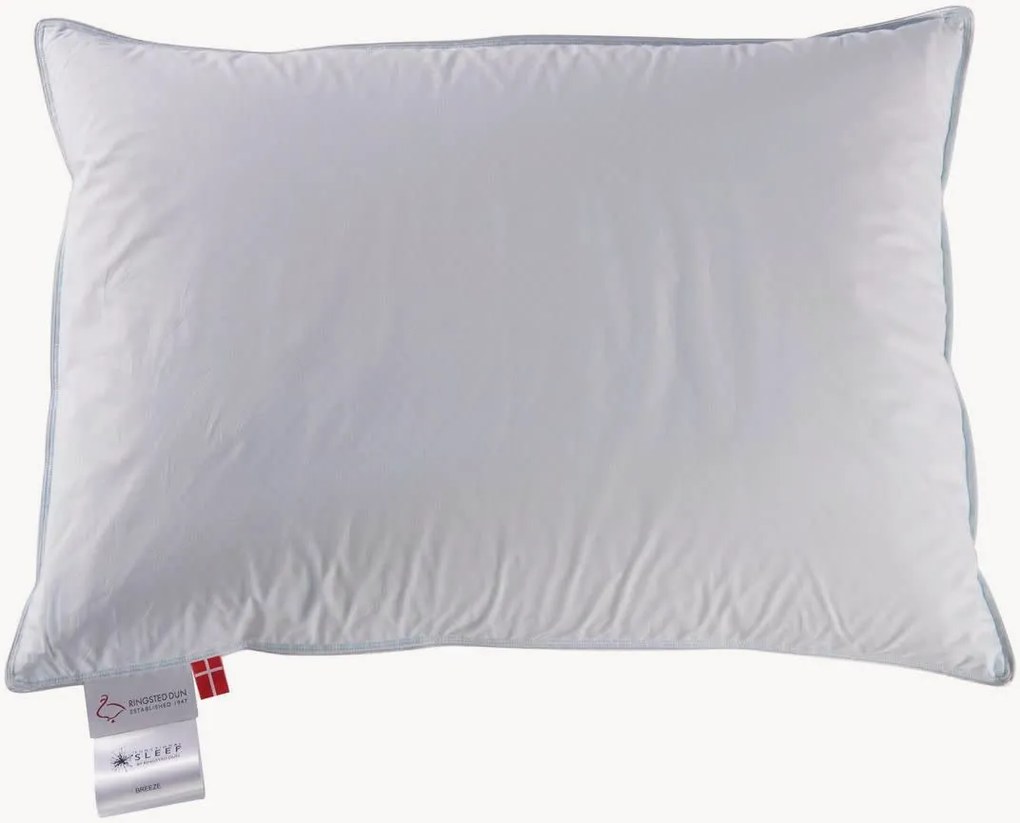 Almofada de penas com três câmaras Breeze para dormir de costas e de lado, macia