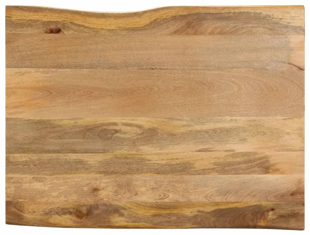 vidaXL Tampo de mesa c/ borda viva 100x80x3,8 cm mangueira maciça