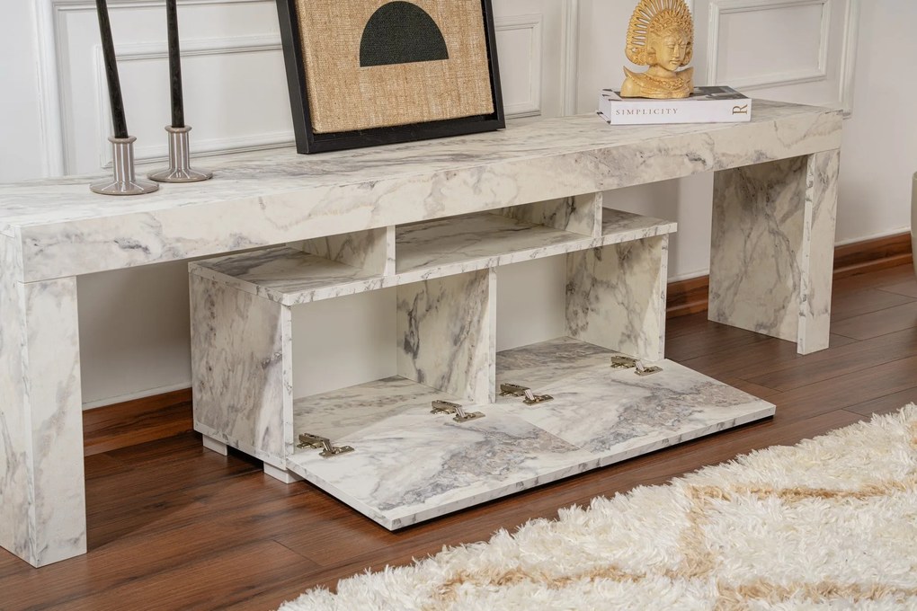 Móvel TV Enclave – Mármore Freesia – 180x50x31,3 cm