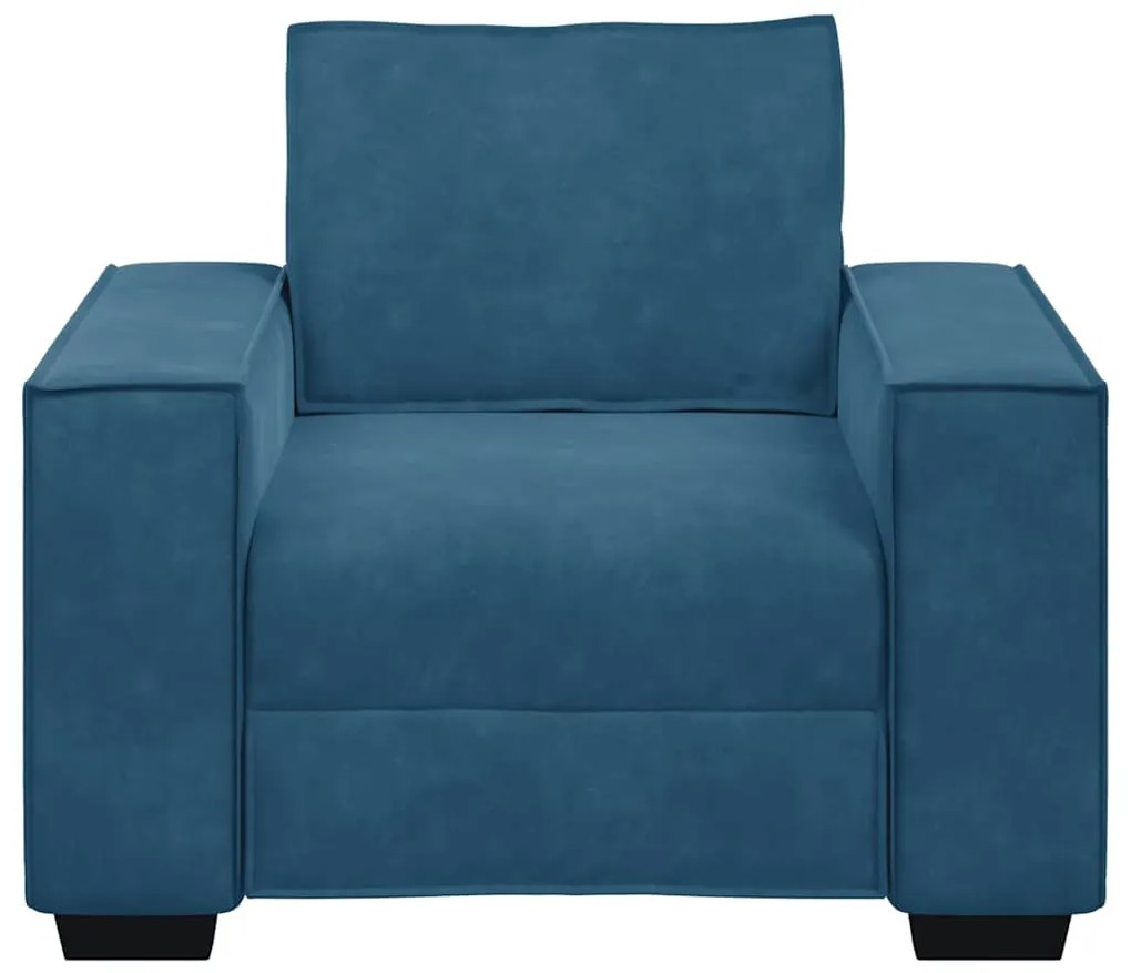 Poltrona 60 cm veludo azul