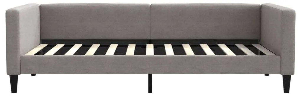 Sofá-cama com colchão 100x200 cm tecido cinzento-acastanhado