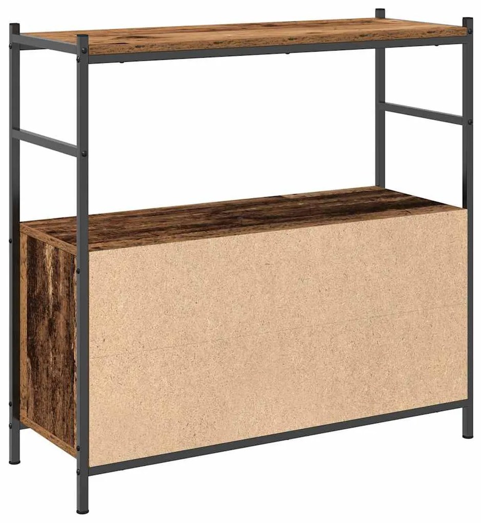Estante de Livros vidaXL Carvalho Fumado 80x30x78,5 cm Madeira de Enge