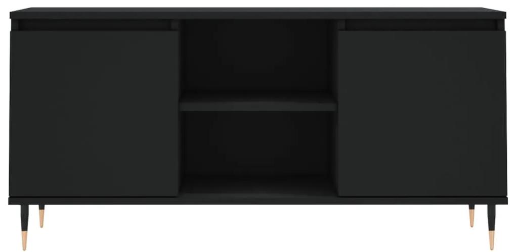 Móvel de TV 104x35x50 cm derivados de madeira preto