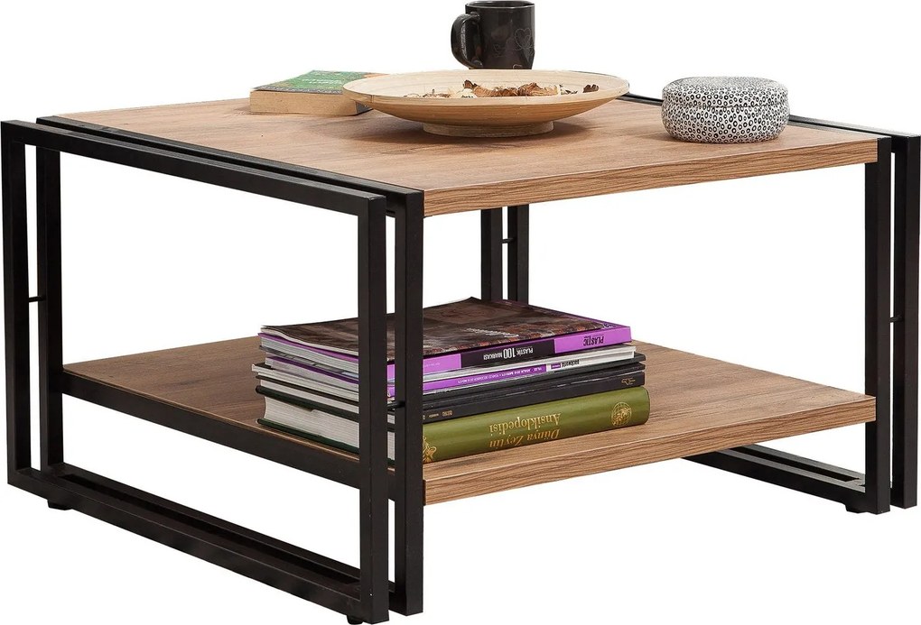 Conjunto de Mobiliário de Sala Cosmo – Pinho Atlântico Preto – TV: 130