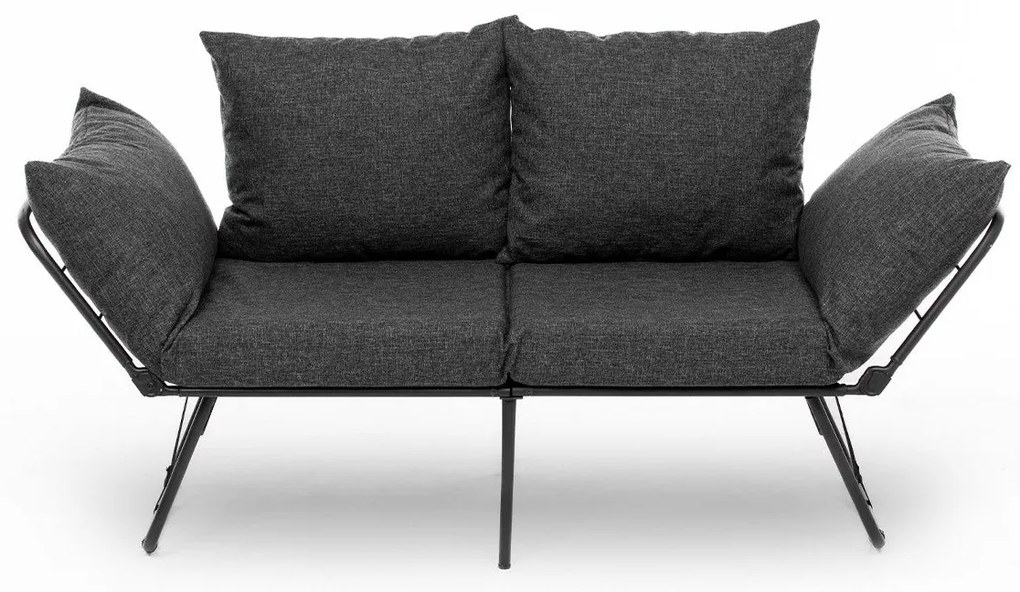 Sofá-Cama de 2 Lugares Viper – Cinzento Escuro – 150x78x60 cm