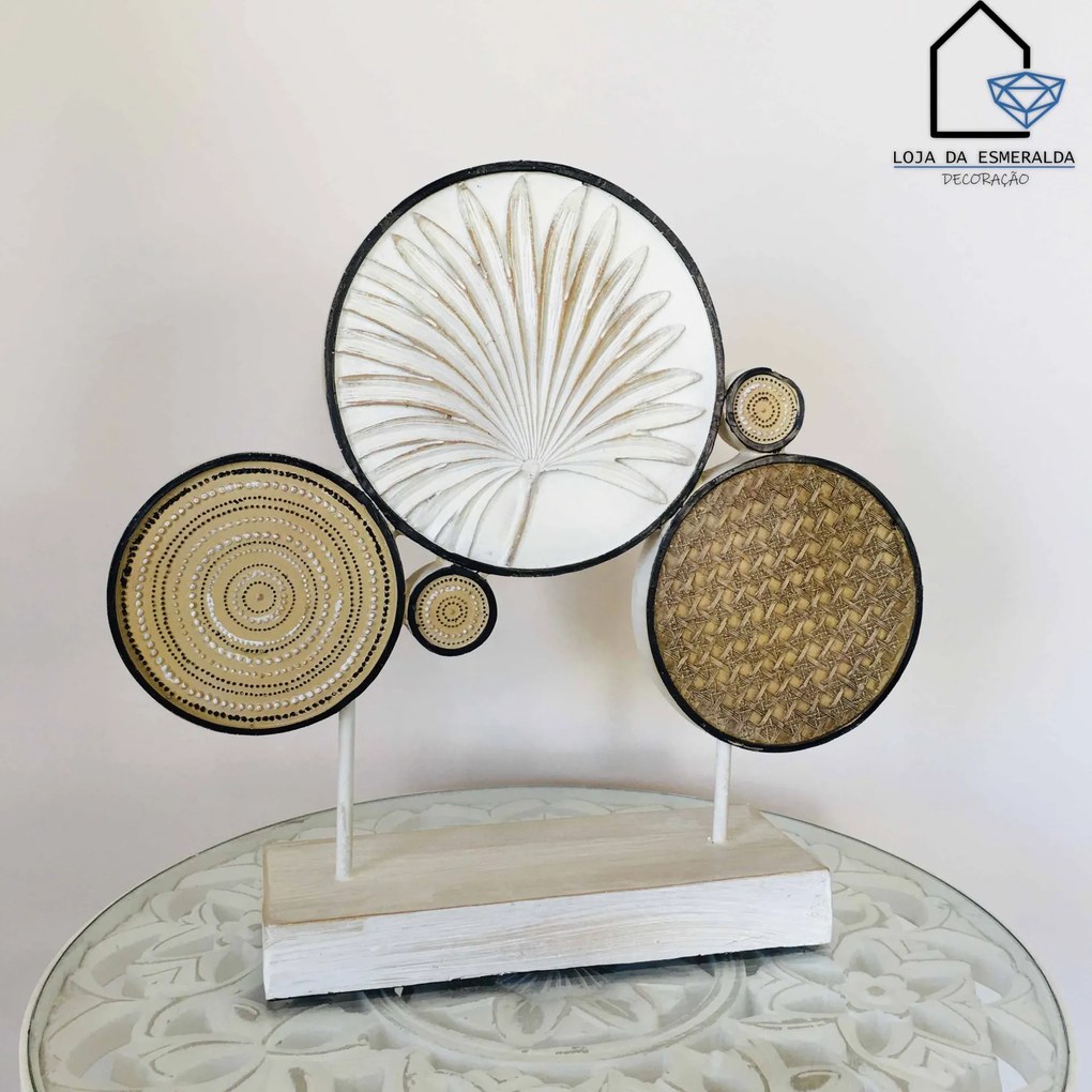 Peça Decorativa | Círculos | 42x10.5x40CM