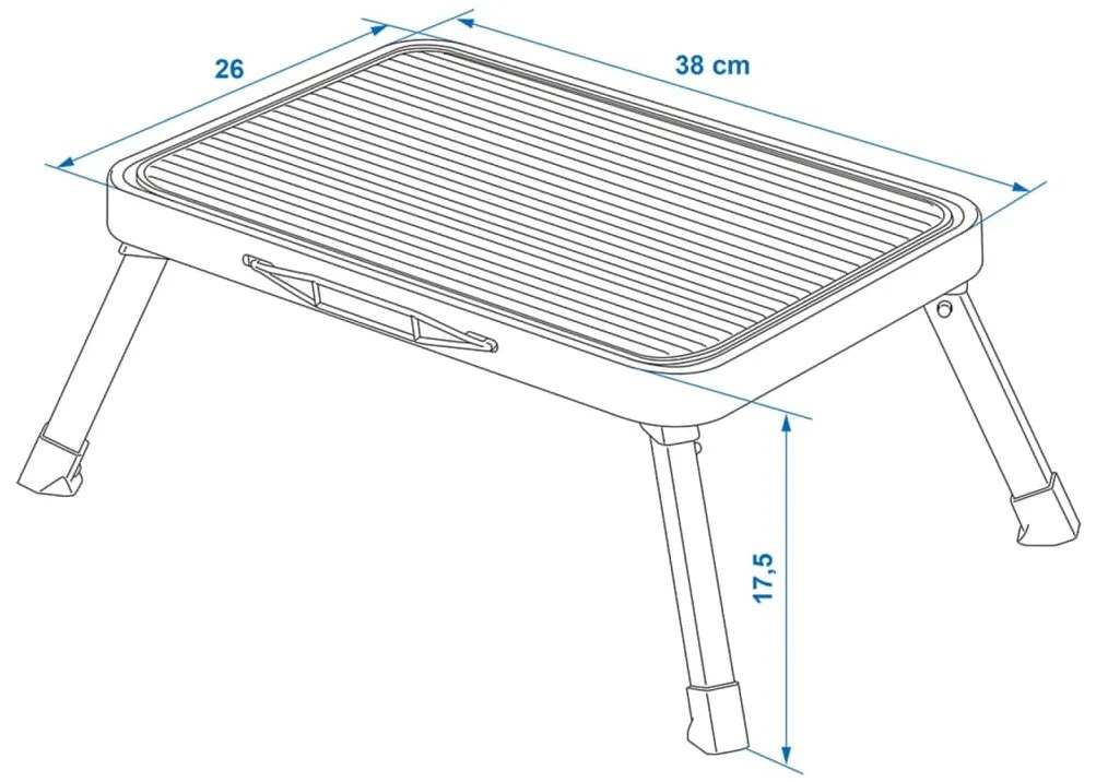 ProPlus Banco de um degrau dobrável 150 kg metal