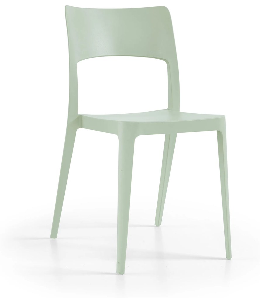 Cadeira Vanity Verde Pastel – Polipropileno – Conjunto com 4 unidades