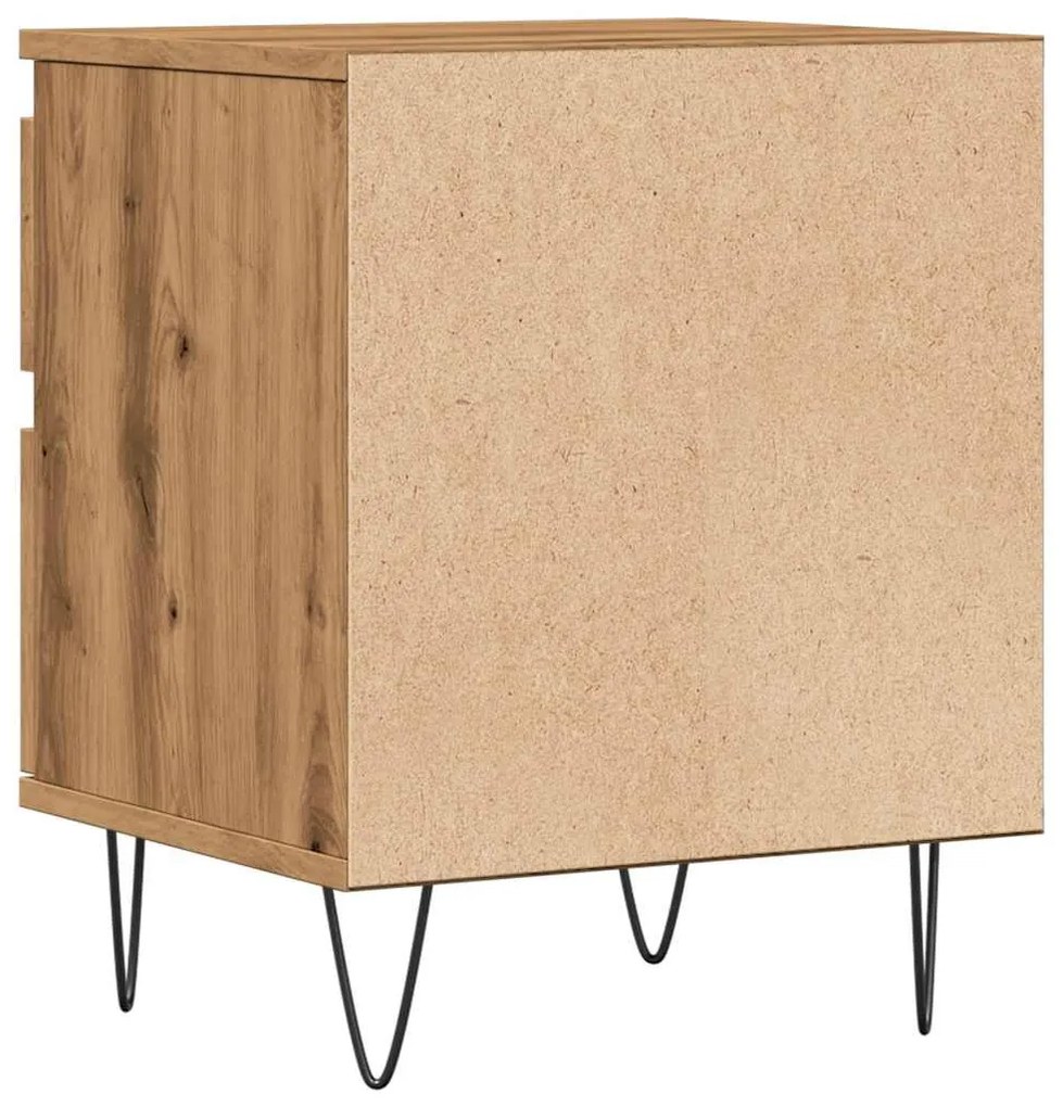 Mesa cabeceira 40x35x50 cm derivados madeira carvalho artisiano