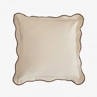Almofada Quadrada 45x45 Cm Em Algodão Kovey Castanho-claro - Bege Claro - Sklum