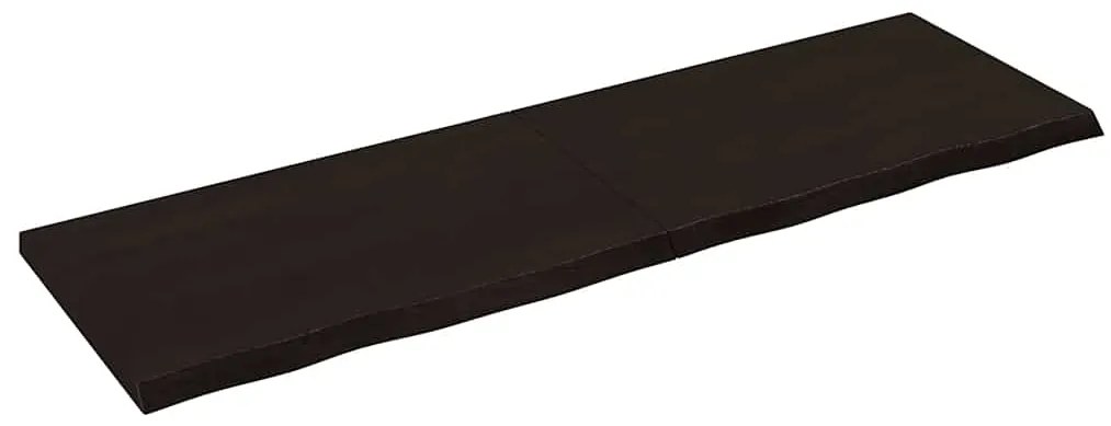 vidaXL Tampo de mesa 160x50x(2-4) cm carvalho tratado castanho-escuro