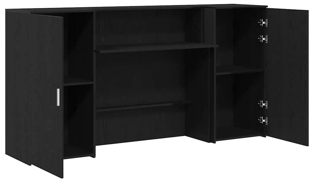 Balcão de recepção 200x50x103,5 cm madeira carvalho preto