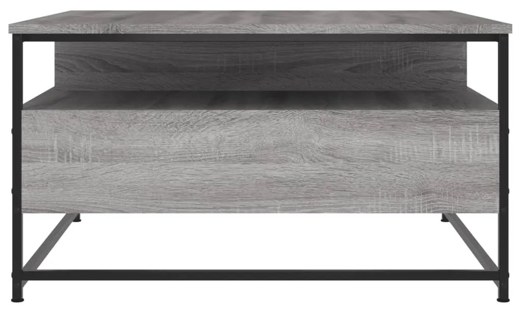 Mesa de centro 80x80x45 cm derivados de madeira cinzento sonoma