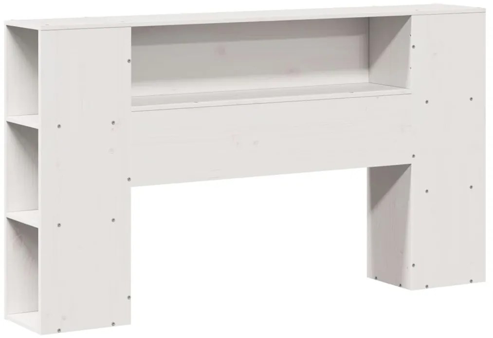Cama sem colchão 160x200 cm madeira de pinho maciça branco