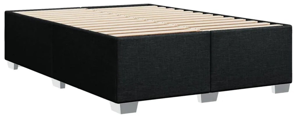 Estrutura de cama sem colchão 160x200 cm tecido preto