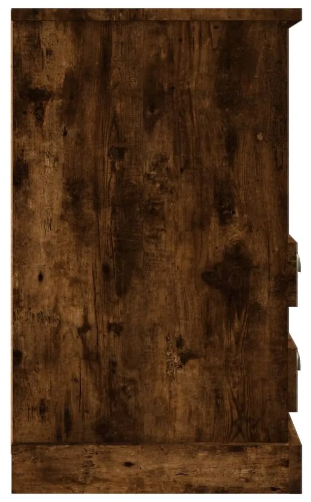 Mesa de cabeceira 43x36x60 cm cor carvalho fumado