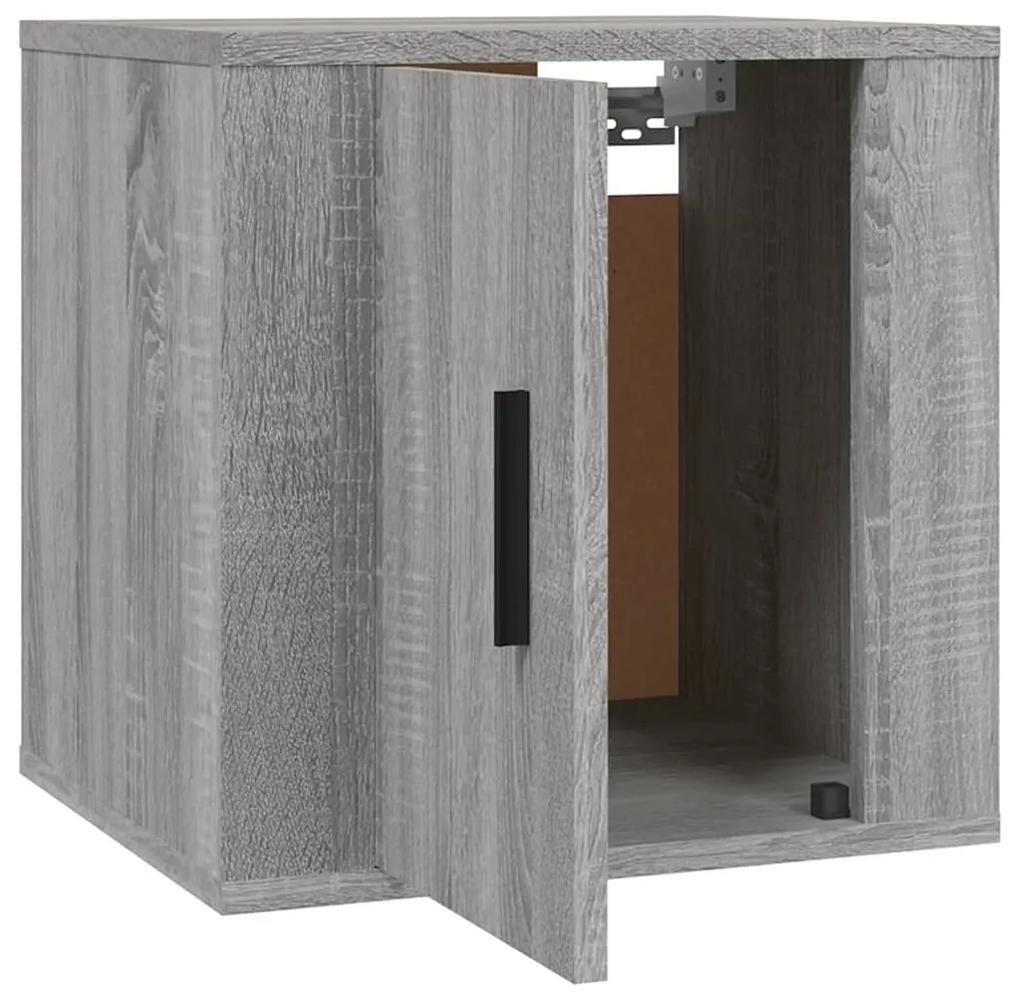 Mesa de Cabeceira Flix Suspensa - Cinzento Sonoma - Design Moderno