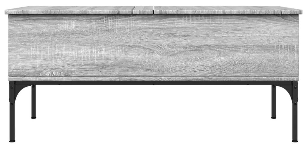 Mesa de centro 100x50x45cm derivados madeira/metal cinza sonoma