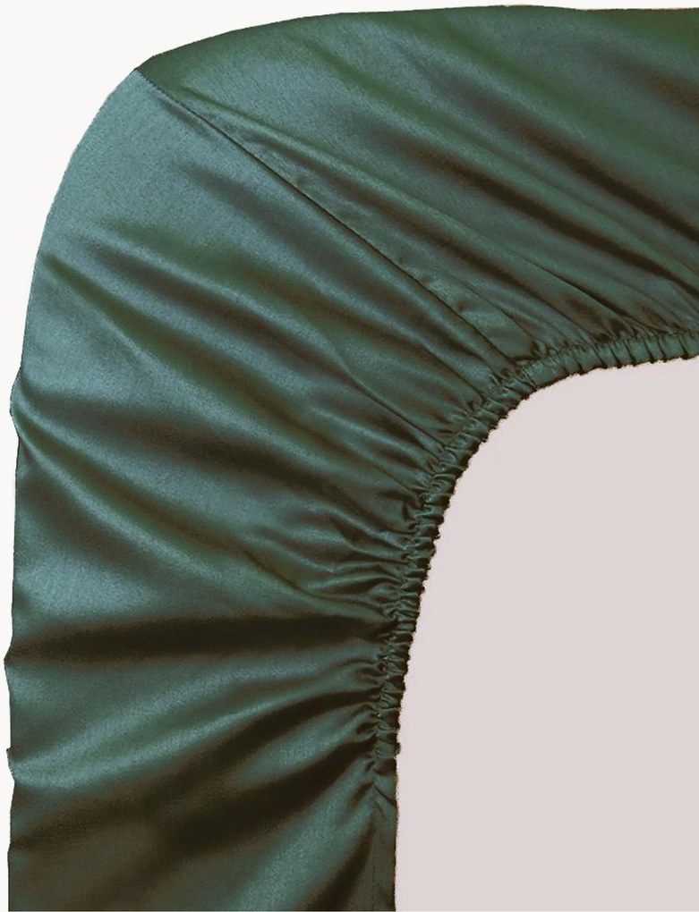 Lençol com elástico em cetim de algodão para boxspring Ava, Alt 30 cm