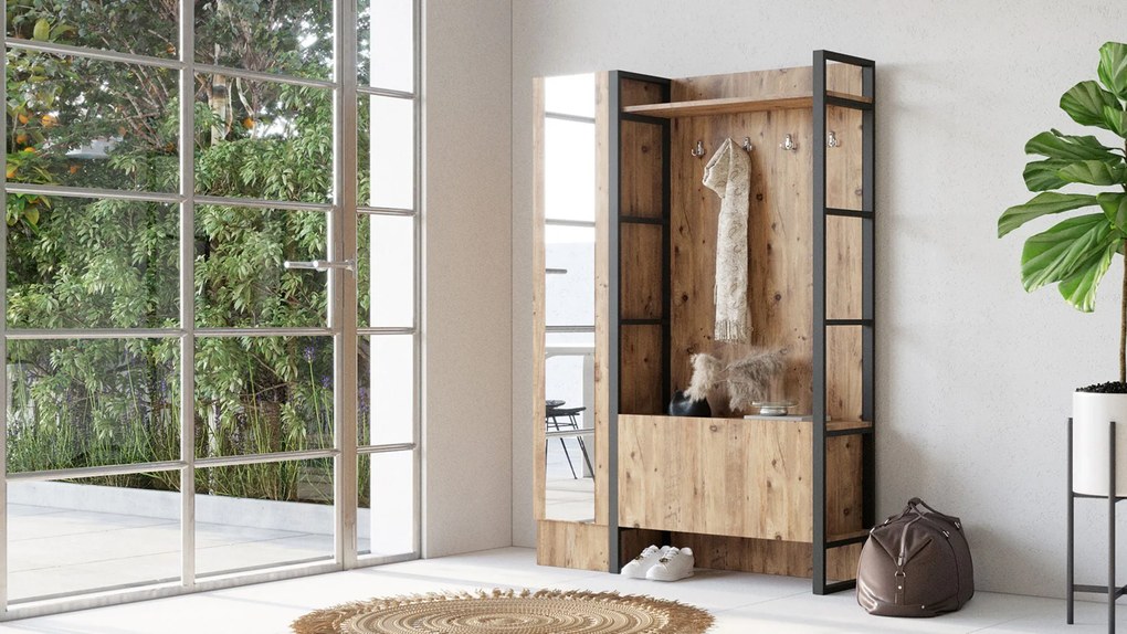Hall Stand ML16 – Pinheiro Atlântico – 90x180x34 cm
