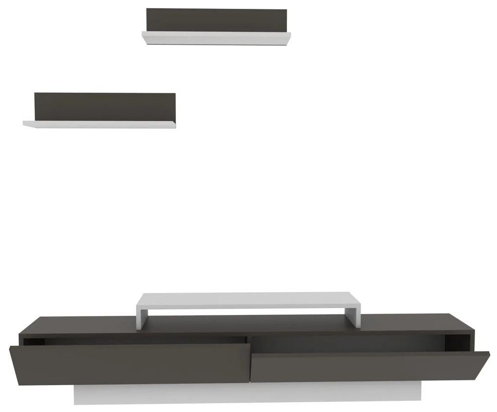 Móvel TV Lusi – Branco/Castanho – 180 cm x 31 cm x 40 cm