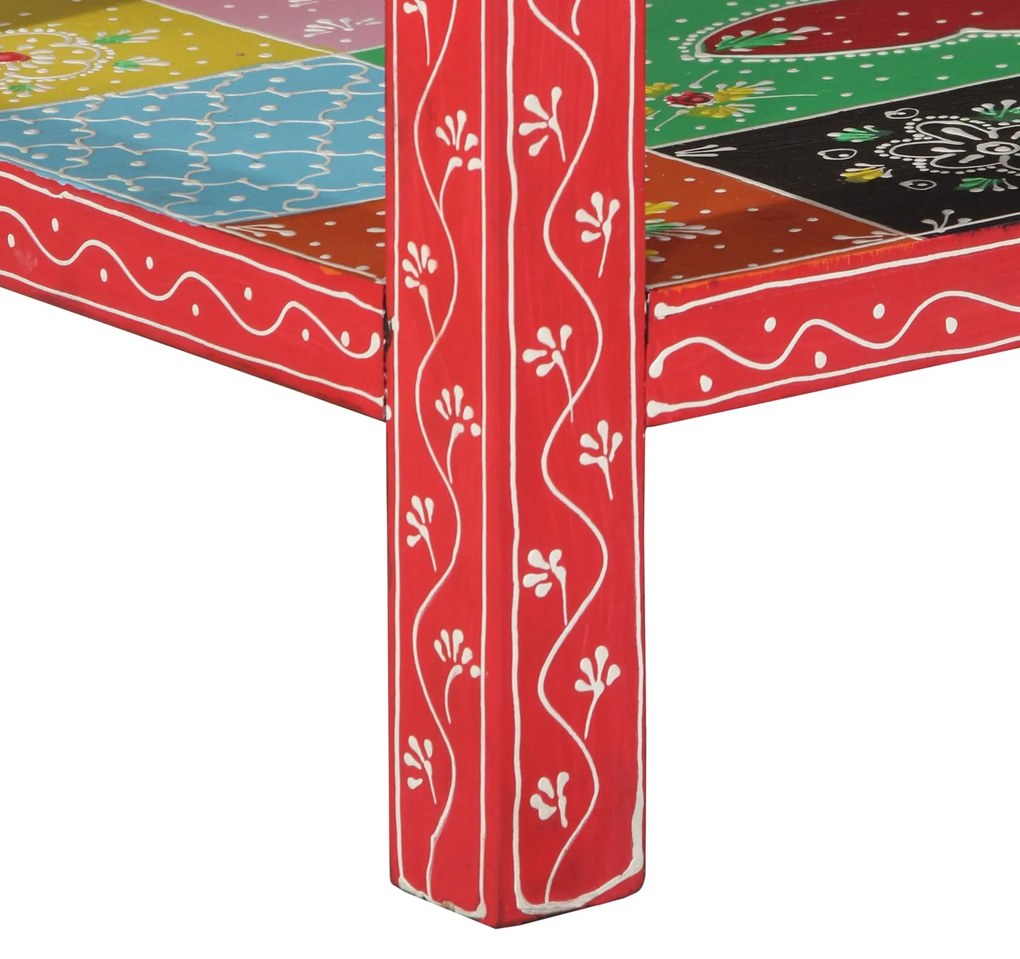 Mesa Console vidaXL Multicolorida 100x30x75 cm Madeira Sólida de Manga