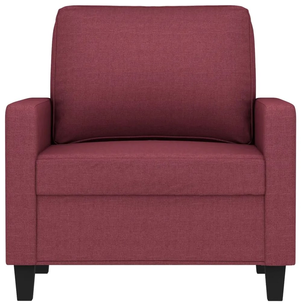 Poltrona 60 cm tecido vermelho tinto