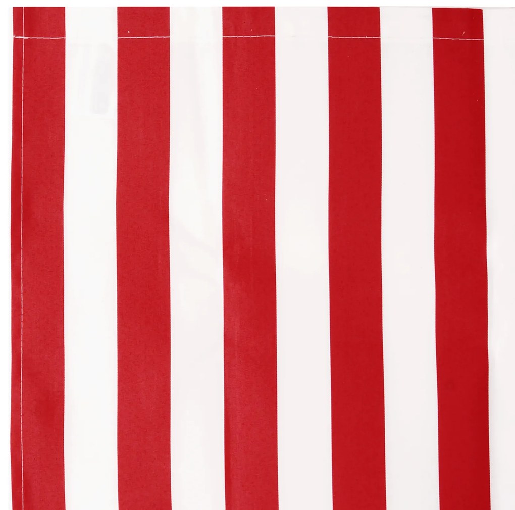 Beiral de Toldo para Estrutura de 2,5 m Vermelho e Branco 2,3x0,2 m