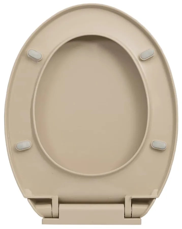 Tampo sanita oval fecho suave e remoção rápida cor bege
