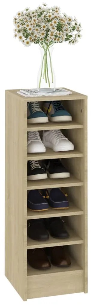 Armário para sapatos derivados de madeira carvalho sonoma