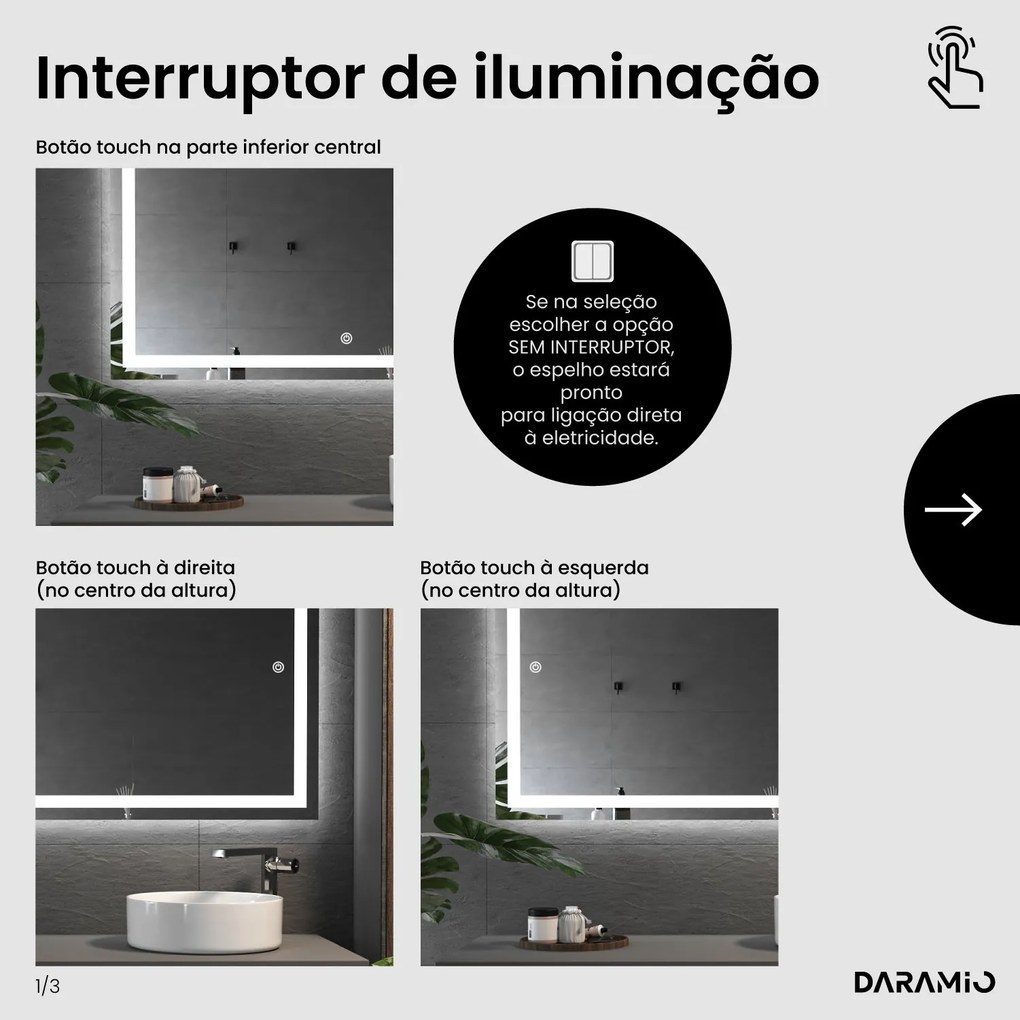 Espelho com luz F2