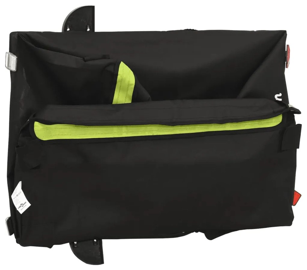 Reboque para bicicleta 45 kg ferro preto e verde
