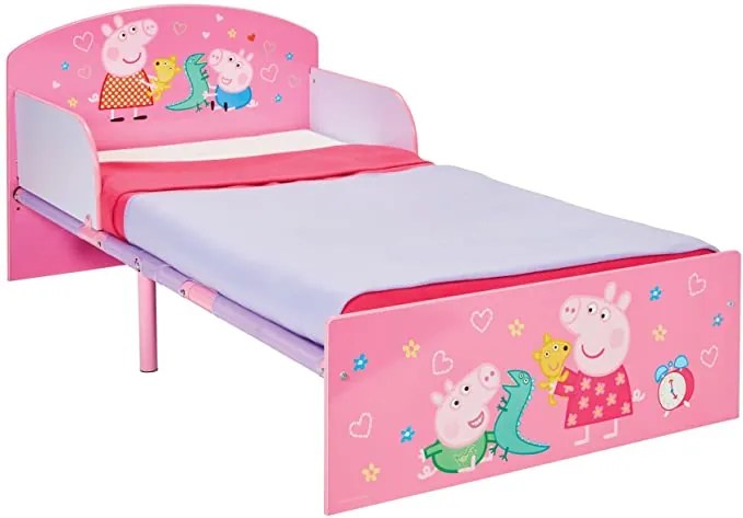 CAMA PEPPA PIG INFANTIL INCLUI COLCHÃO E ALMOFADA 42.50x77x143 cm