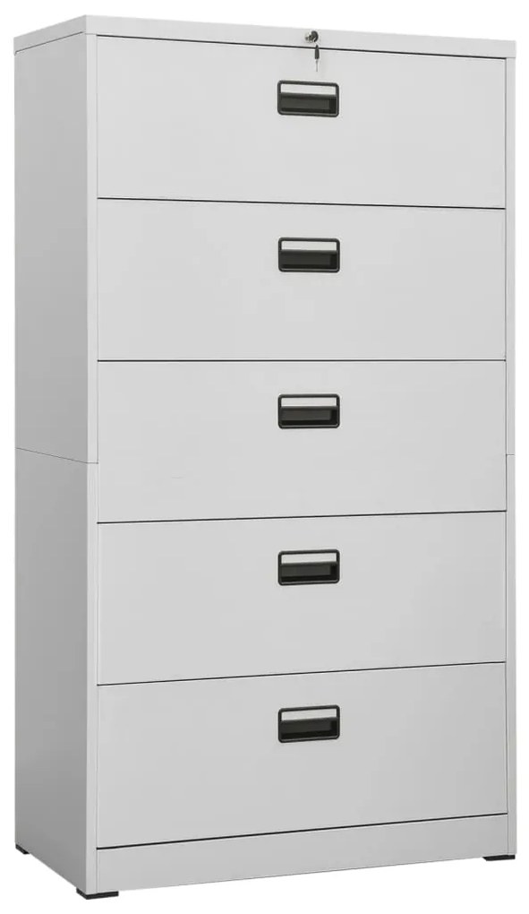 vidaXL Arquivador 90x46x164 cm aço cinzento-claro