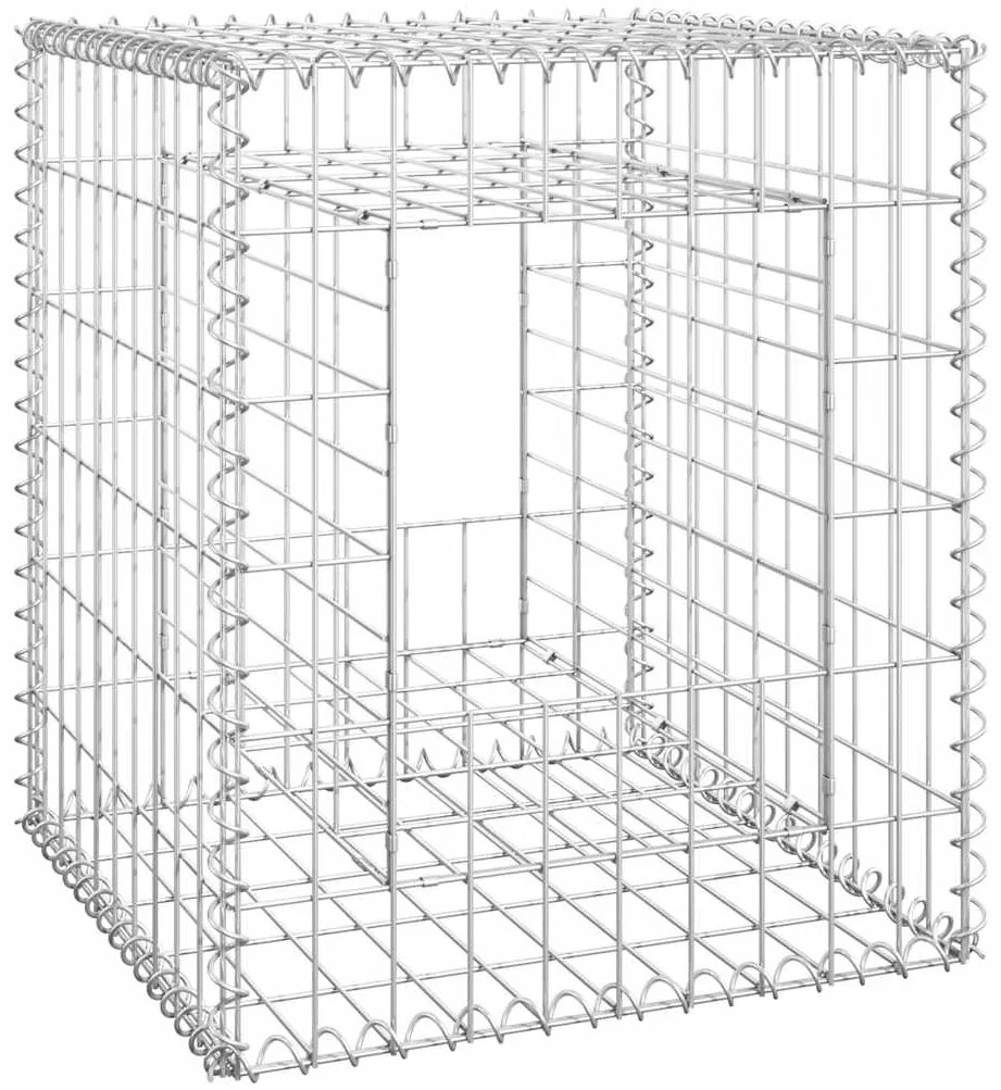 Postes/cestos gabião 2 pcs 50x50x60 cm ferro