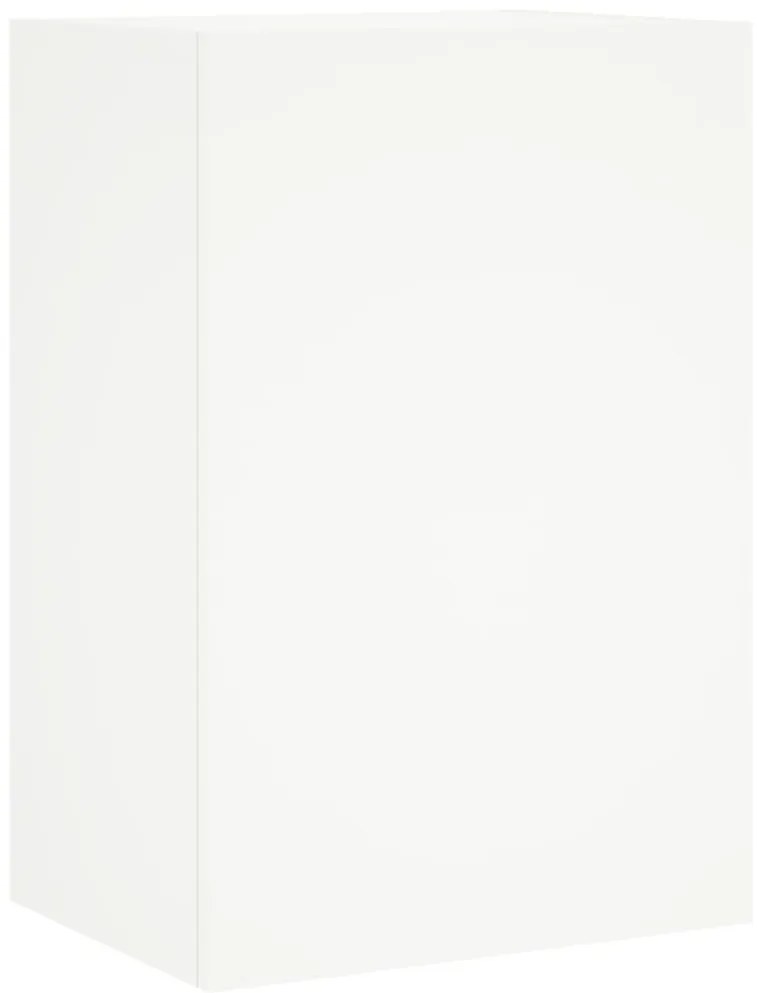 6 pcs móveis de parede p/ TV derivados de madeira branco
