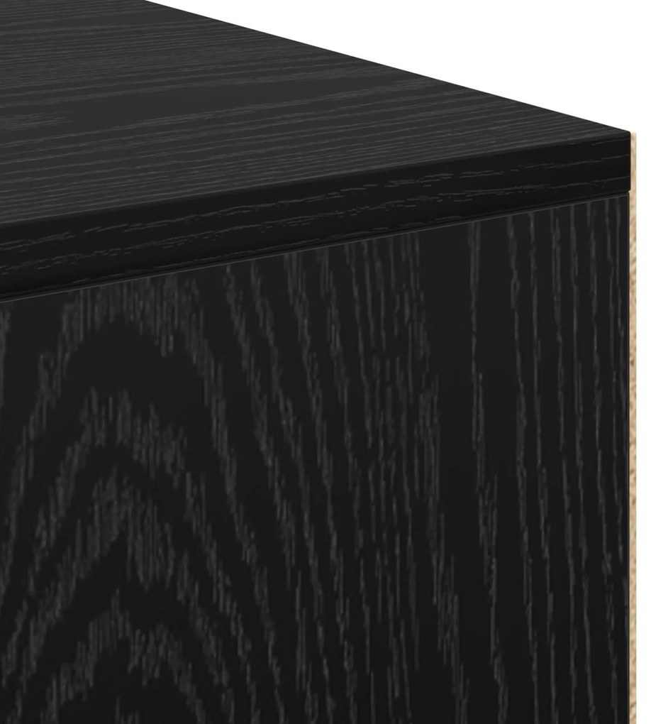 Mesa de Escrita Carvalho Preto Madeira Derivada Compacta
