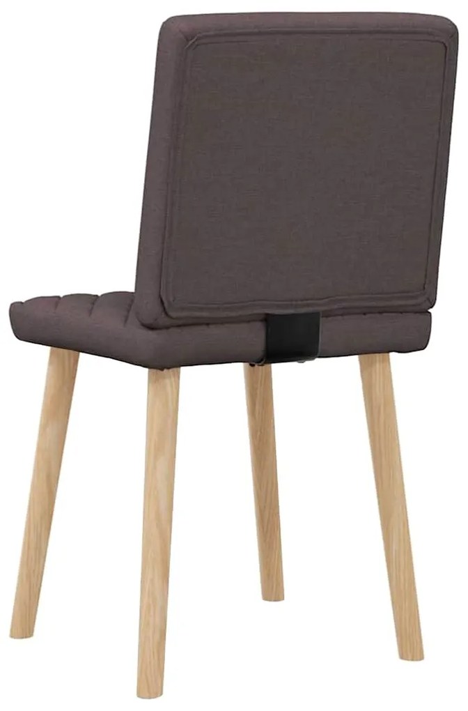 Cadeiras de jantar 2 pcs tecido castanho-escuro